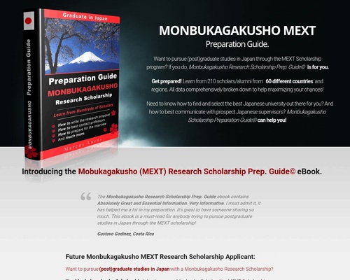 Monbukagakusho (MEXT) Research Scholarship 2020-2021 Prep. Guide eBook© – Graduate in Japan