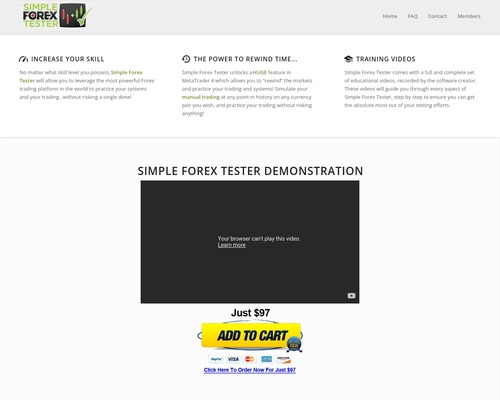 Simple Forex Tester | The BEST MT4 Based Testing Platform