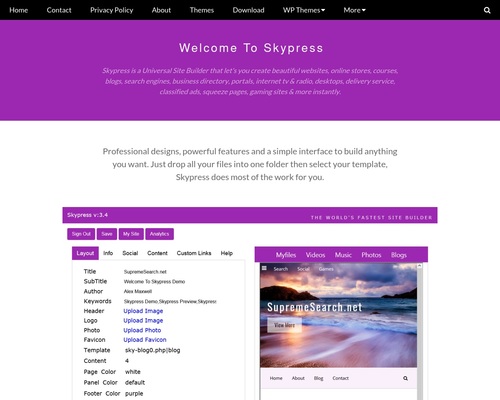 Skypress Site Builder – Publishing Platform & CMS